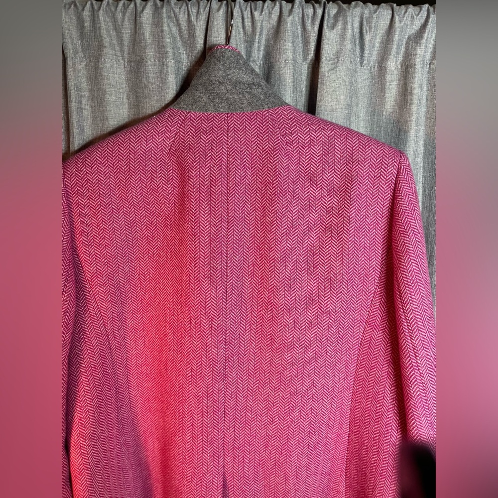 J. Crew Fuchsia Herringbone Blazer - Picture 2 of 6